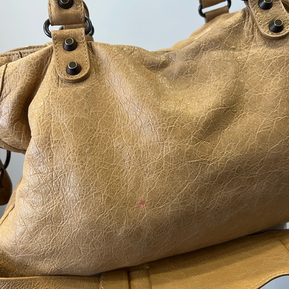 Balenciaga Motocross Giant 12 Part Time Bag Top Handle Light-Brown Beige Leather - Picture 12 of 13
